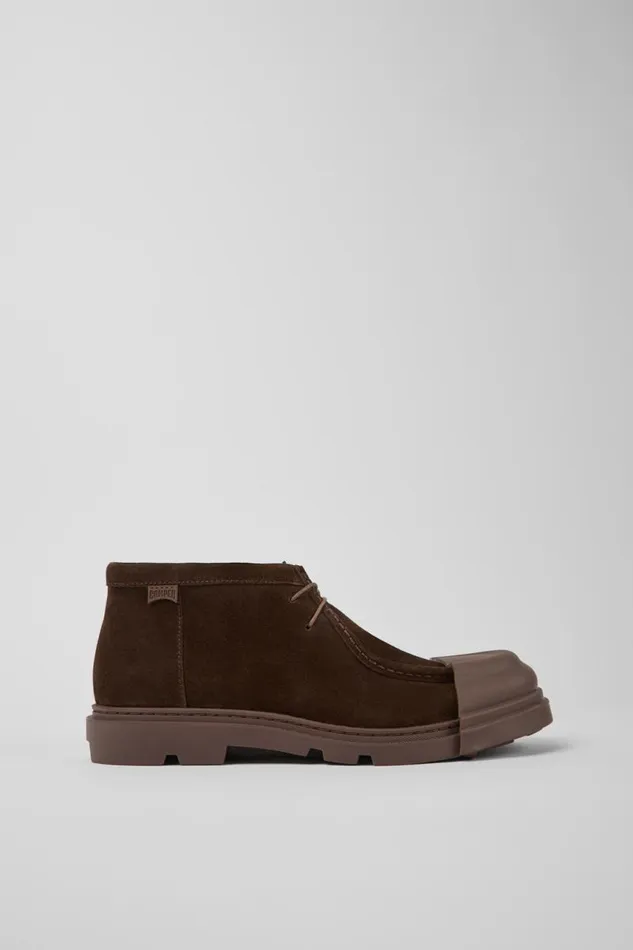 Formal Shoes Men Camper Junction Brown Nubuck Shoes