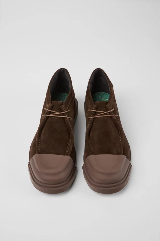 Formal Shoes Men Camper Junction Brown Nubuck Shoes