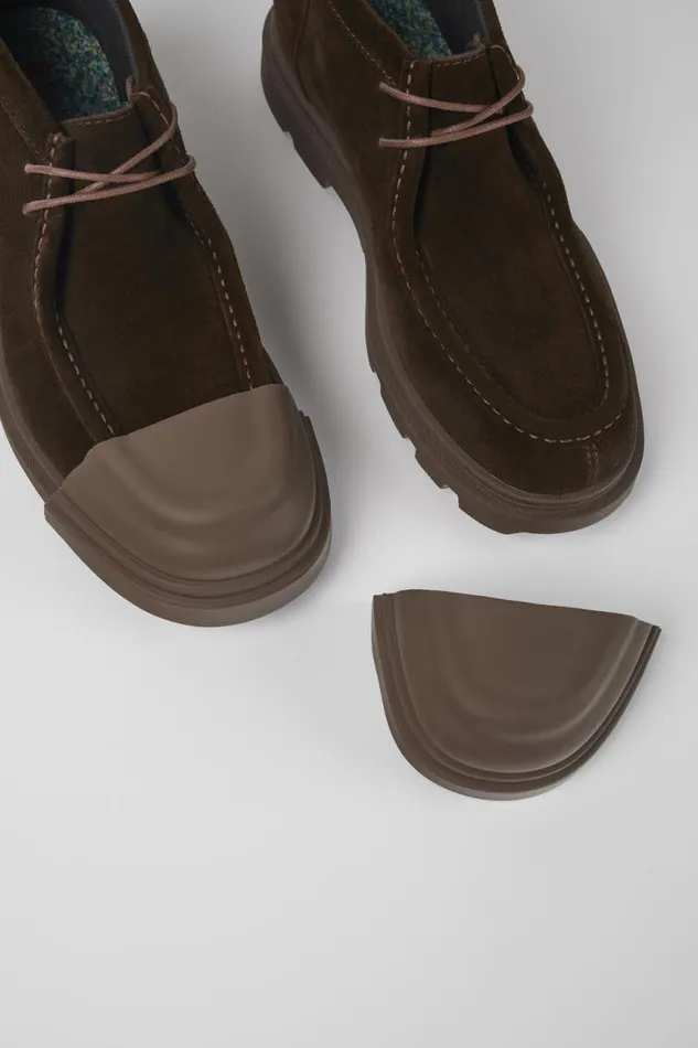 Formal Shoes Men Camper Junction Brown Nubuck Shoes