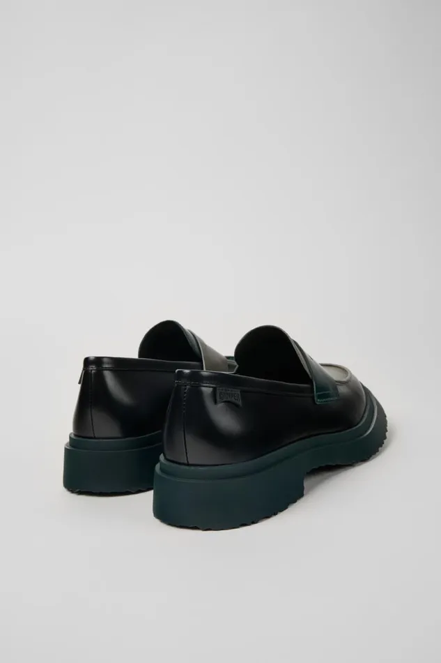 Formal Shoes Men Camper Twins Black And Gray Leather Loafers Formal Shoes Men Camper Twins Black And Gray Leather Loafers