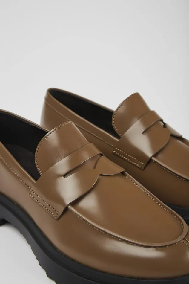 Formal Shoes Men Camper Walden Brown Leather Loafers