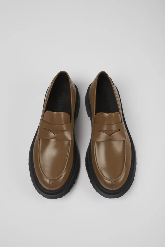 Formal Shoes Men Camper Walden Brown Leather Loafers Formal Shoes Men Camper Walden Brown Leather Loafers