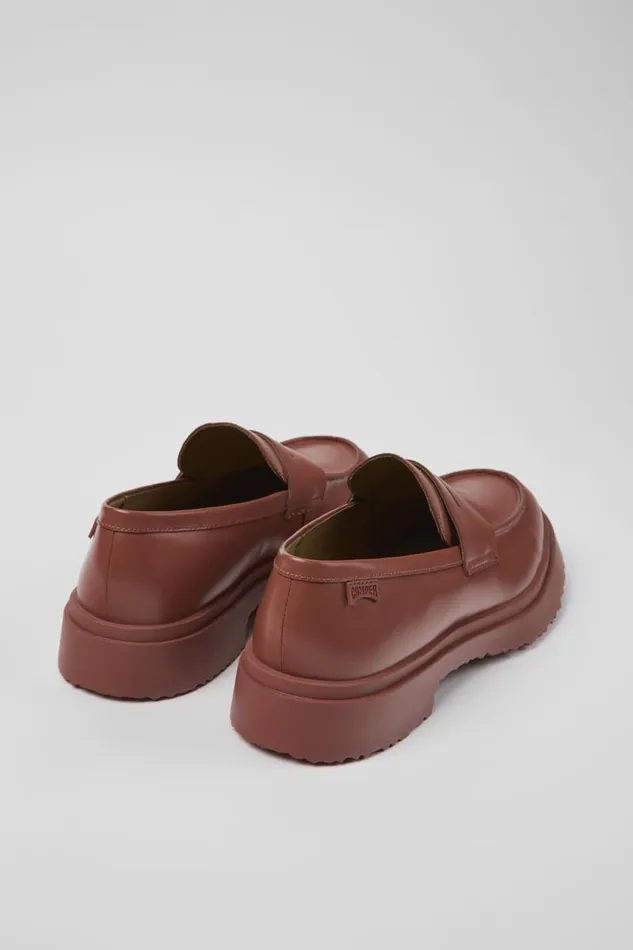 Formal Shoes Men Camper Walden Red Leather Moccasin