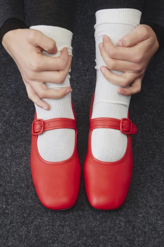Formal Shoes Women Camper Casi Myra Red Leather Shoes