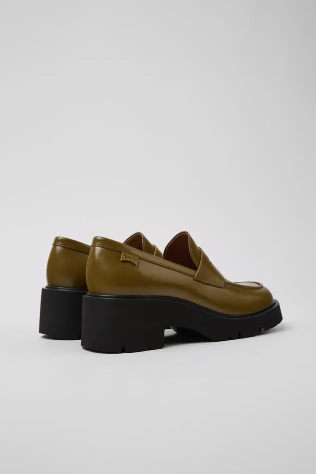 Formal Shoes Women Camper Milah Green Leather MoccasinsBallerinas Formal Shoes Women Camper Milah Green Leather MoccasinsBallerinas
