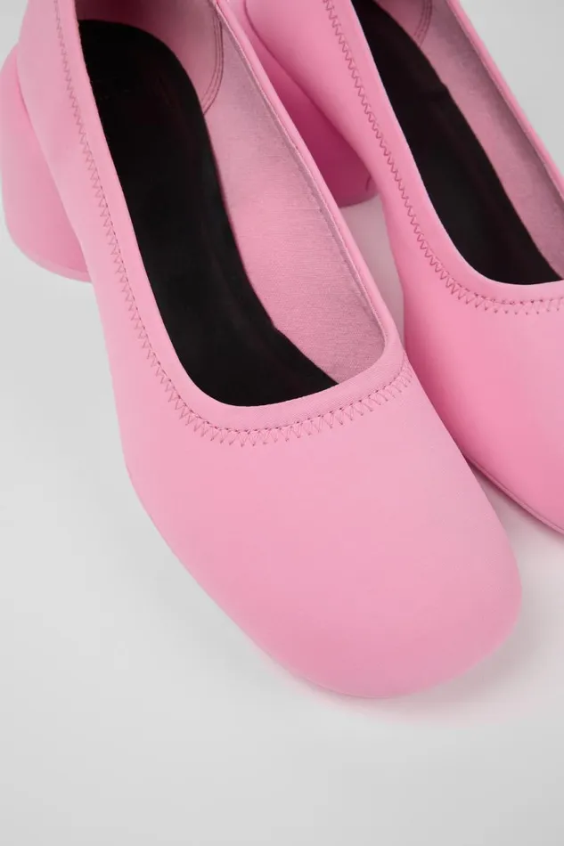 Formal Shoes Women Camper Niki Pink Textile Ballerina