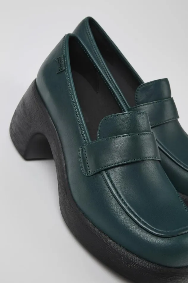 Formal Shoes Women Camper Thelma Green Leather Loafer