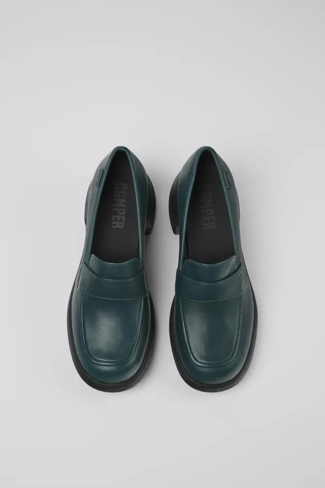 Formal Shoes Women Camper Thelma Green Leather Loafer Formal Shoes Women Camper Thelma Green Leather Loafer
