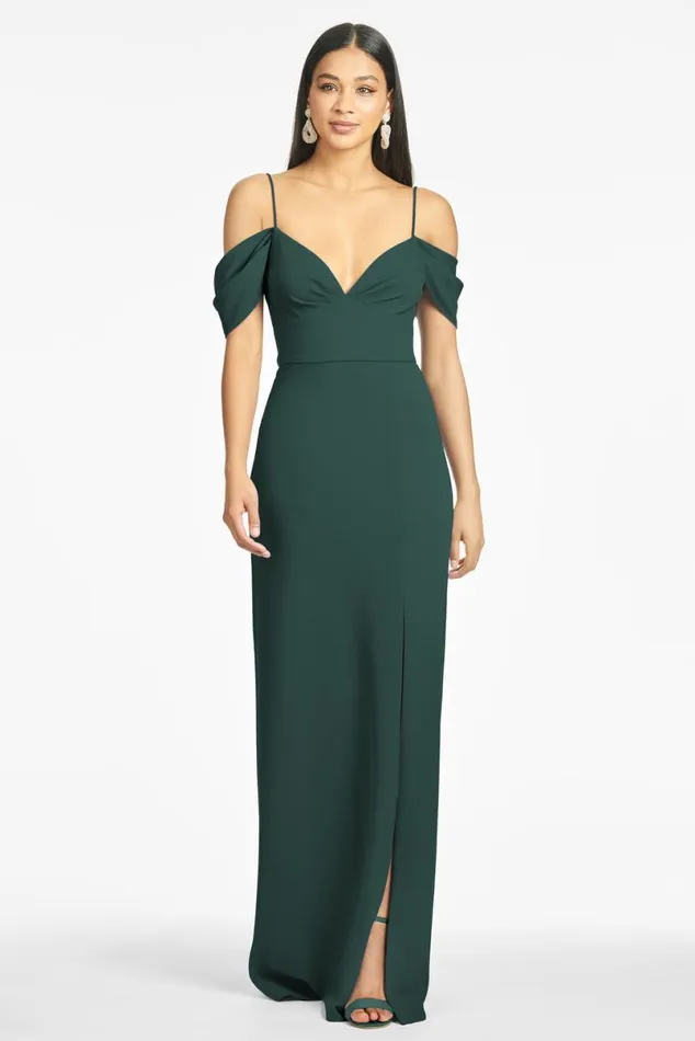 Formal Women Sachin and Babi Brittany 4Way Stretch Crepe Gown 8211 Emerald