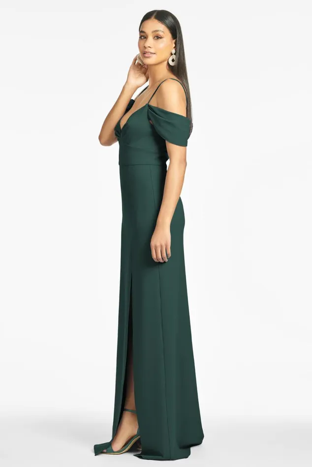 Formal Women Sachin and Babi Brittany 4Way Stretch Crepe Gown 8211 Emerald