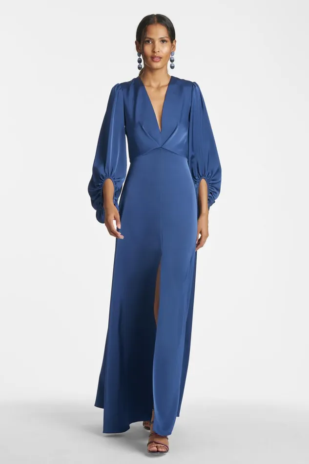 Formal Women Sachin and Babi Jenny Gown 8211 Washed Indigo