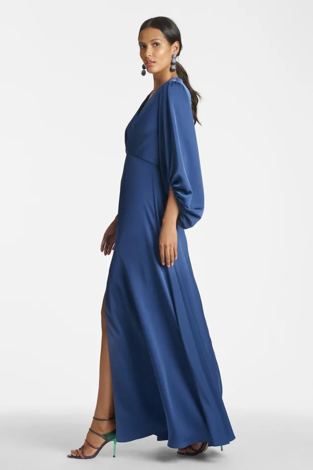 Formal Women Sachin and Babi Jenny Gown 8211 Washed Indigo