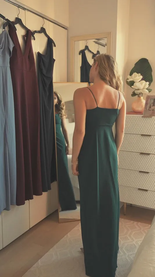 Formal Women Sachin and Babi Paulina 4Way Stretch Crepe Gown 8211 Navy