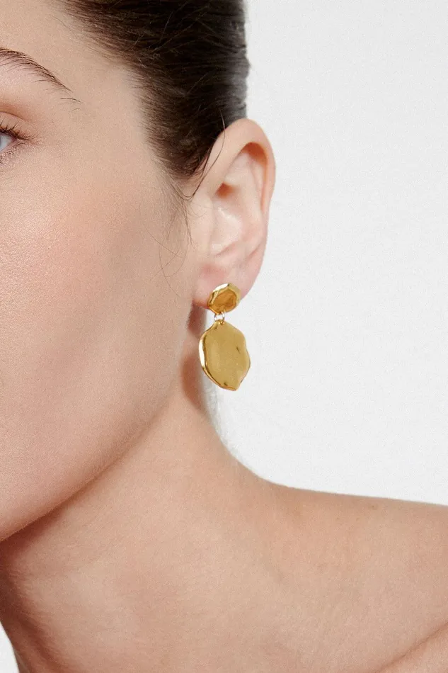 Fortuna Coin Earrings Yellow Gold Women Chan Luu Earrings