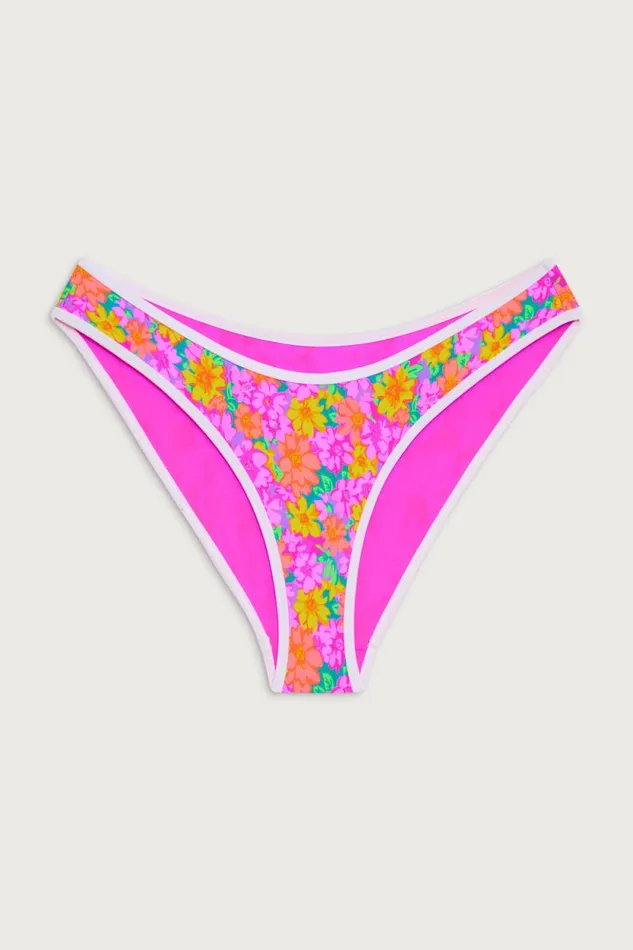 Frankies Bikinis Bikinis Women Catalina Full Coverage Bikini Bottom Daisy Pond