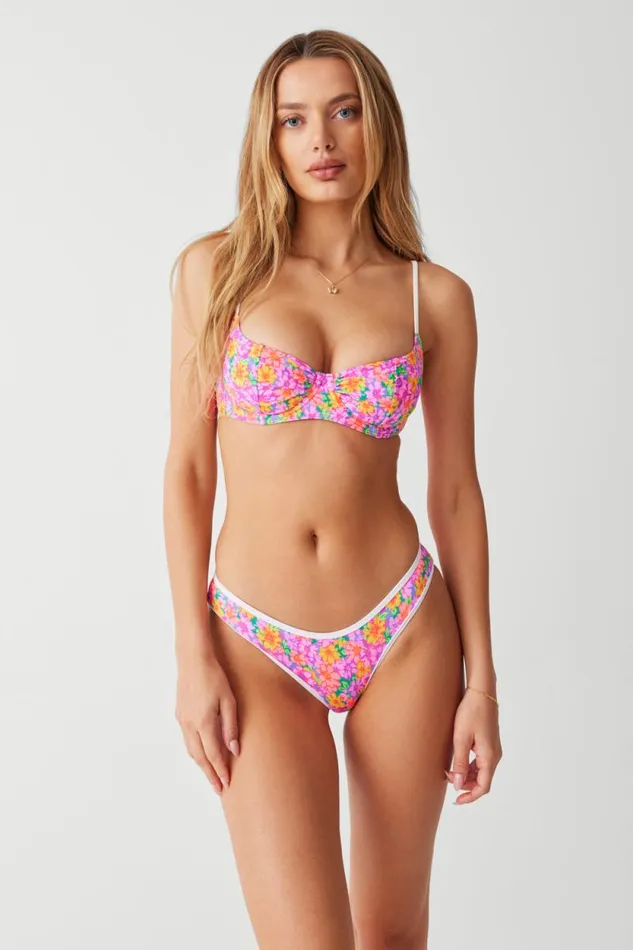 Frankies Bikinis Bikinis Women Catalina Full Coverage Bikini Bottom Daisy Pond
