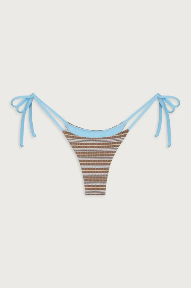 Frankies Bikinis Bikinis Women Divine Striped Skimpy Bikini Bottom Ocean Stone