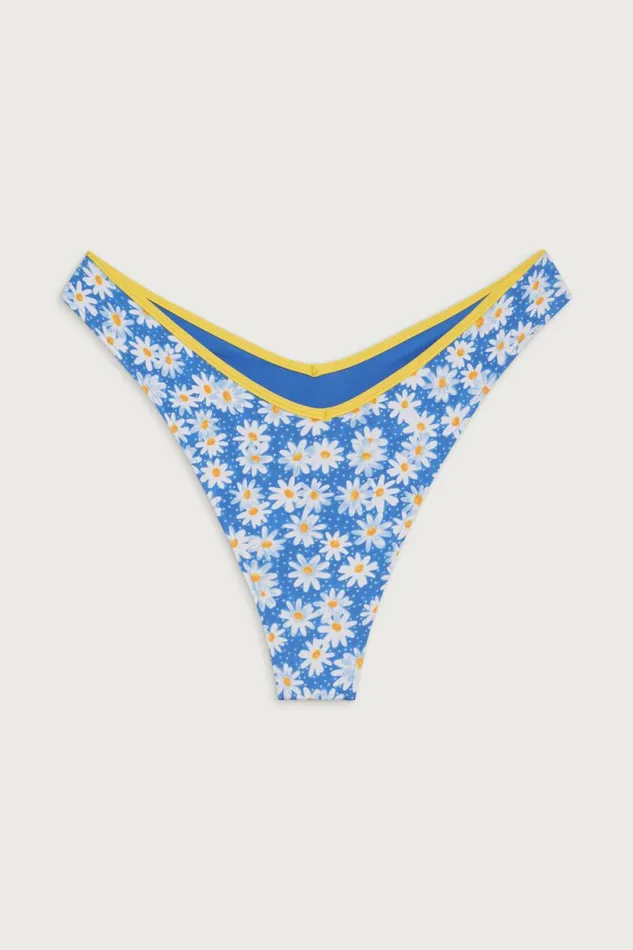 Frankies Bikinis Bikinis Women Enzo Cheeky Bikini Bottom Blue Daisy