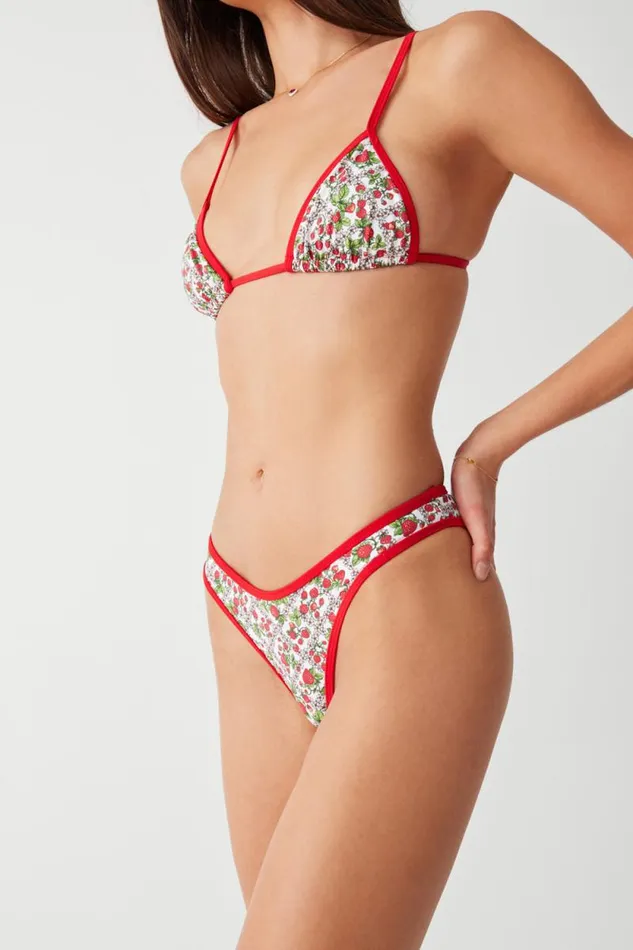 Frankies Bikinis Bikinis Women Lumia Triangle Bralette Bikini Top Berry In Love