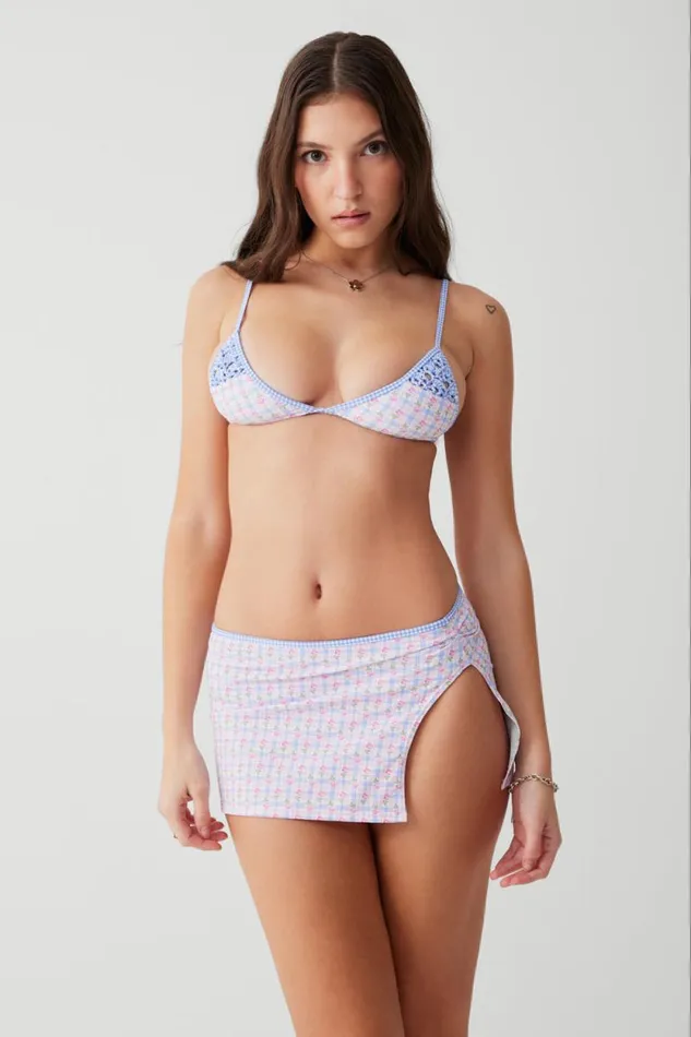 Frankies Bikinis Bikinis Women Marly Plaid Mini Skirt Rose Picnic