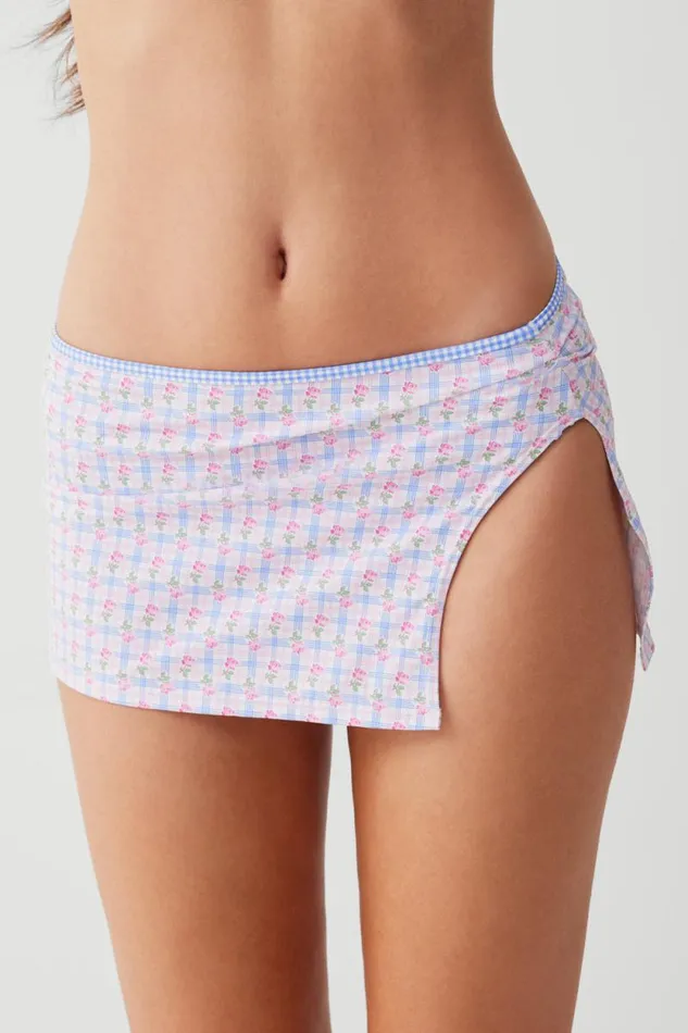 Frankies Bikinis Bikinis Women Marly Plaid Mini Skirt Rose Picnic
