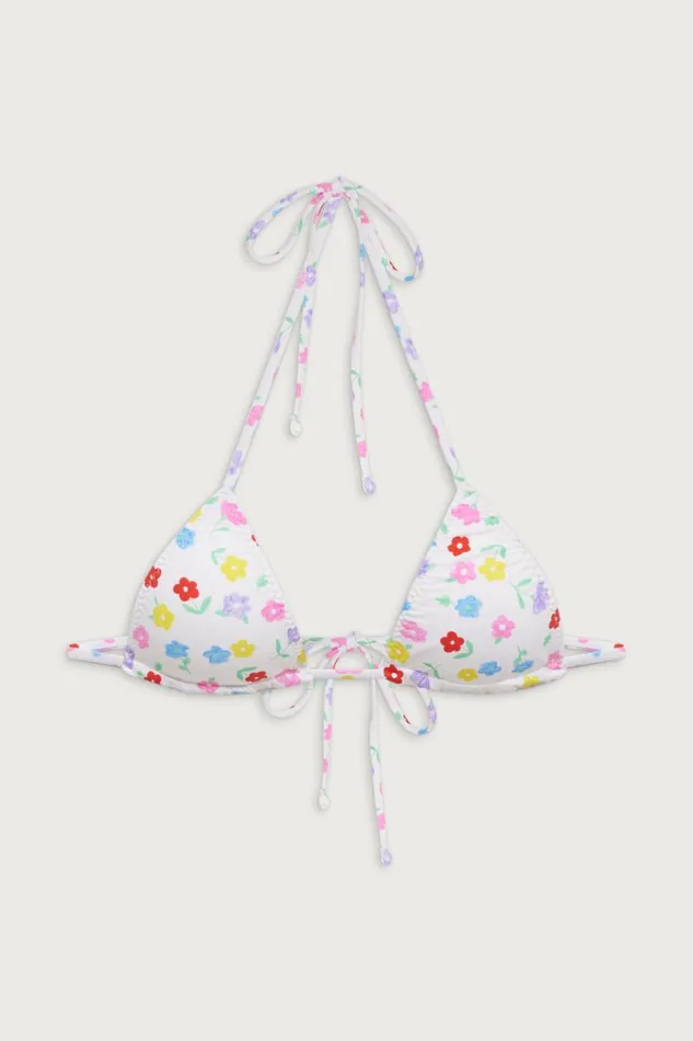 Frankies Bikinis Bikinis Women Mikayla Micro Triangle Bikini Top Dune Daisy