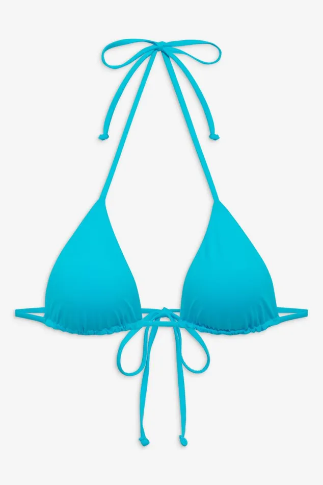 Frankies Bikinis Bikinis Women Nick String Triangle Bikini Top Morning Blue