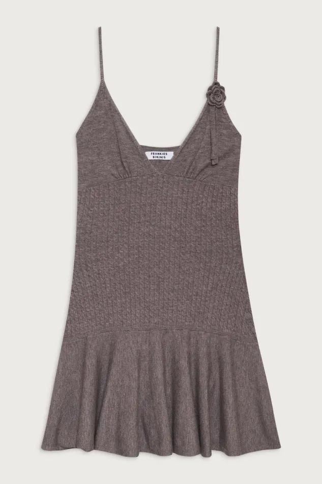 Frankies Bikinis Dresses Women Houston Cable Cloud Knit Dress Dark Pearl
