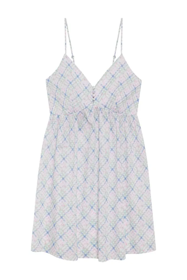 Frankies Bikinis Dresses Women X DJERF AVENUE Airy Poplin Mini Dress Cottage Meadow