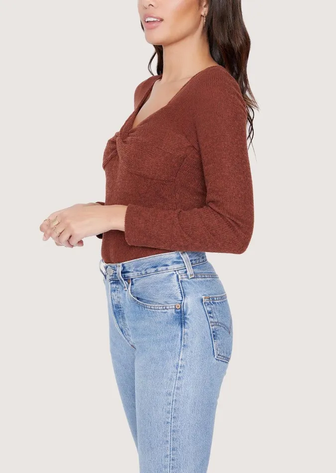 From The Heart Body Suit Rust Women Lost Wander Tops