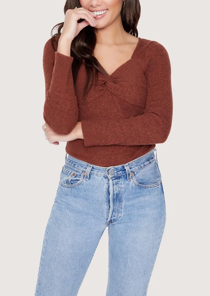 From The Heart Body Suit Rust Women Lost Wander Tops