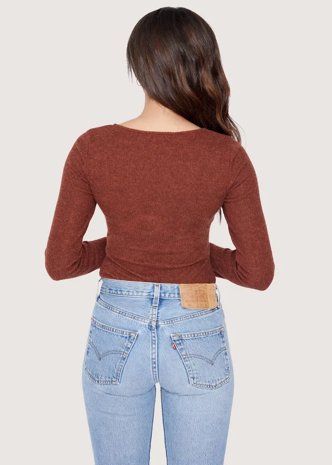 From The Heart Body Suit Rust Women Lost Wander Tops