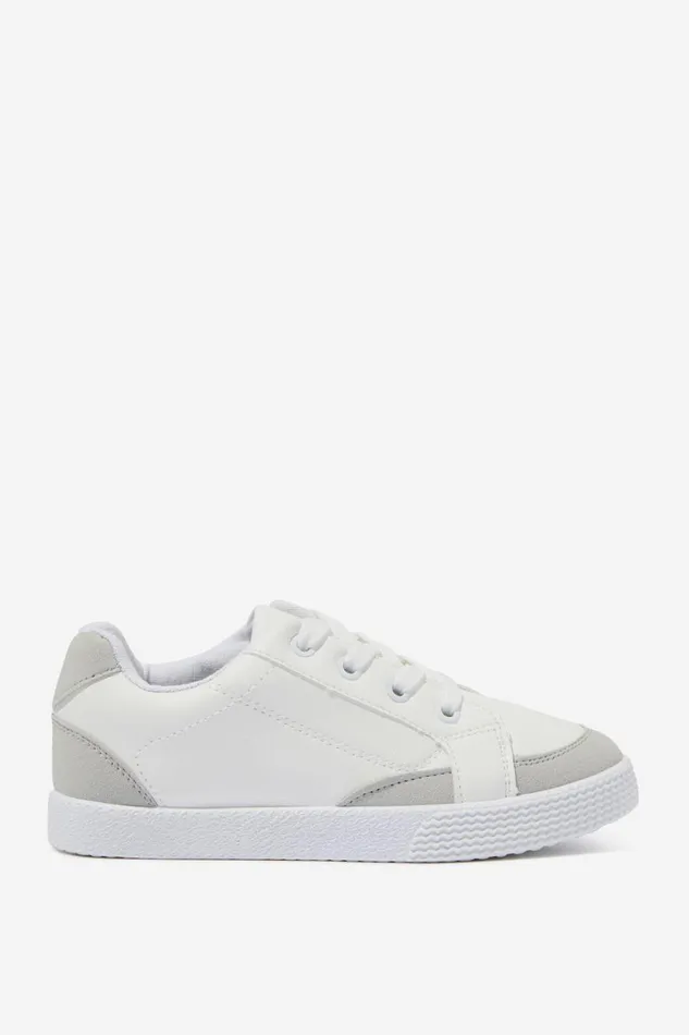 Girls 214Boys 214 Sneakers Cotton On Teddy Classic Trainer Whitegrey Nubuck