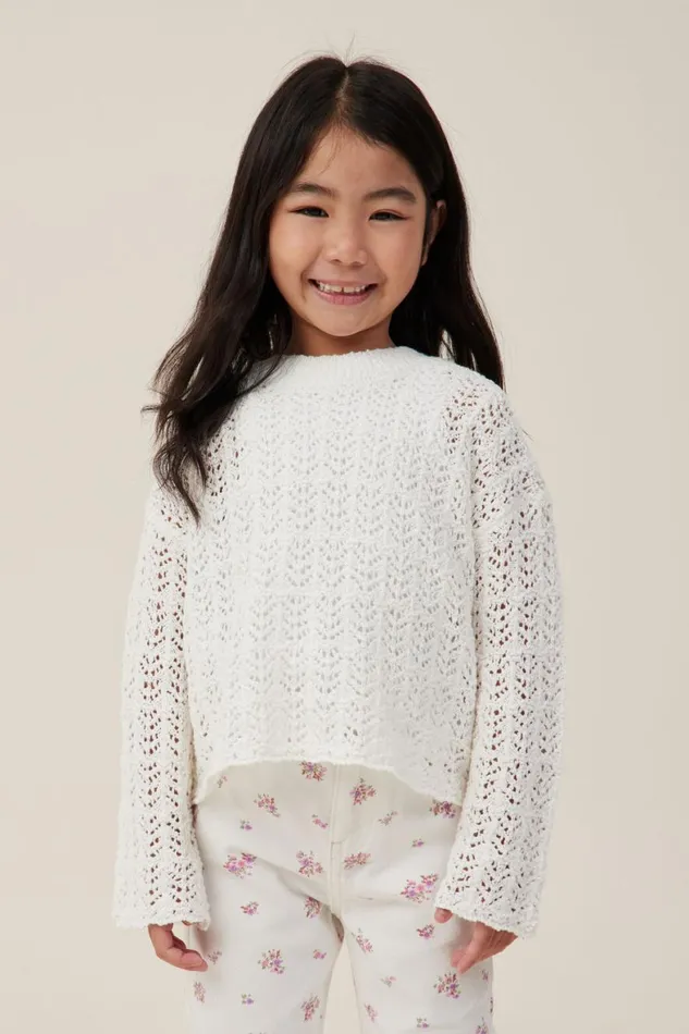 Girls 214 Jackets and Sweaters Cotton On Sienna Knit Jumper Vanilla