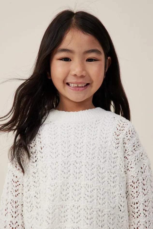 Girls 214 Jackets and Sweaters Cotton On Sienna Knit Jumper Vanilla