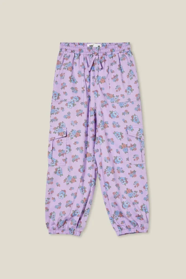 Girls 214 Leggings Pants and Jeans Cotton On Gia Woven Jogger Lilac Dropava Ditsy