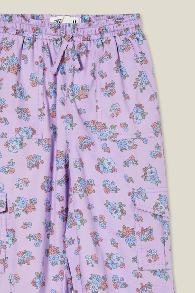 Girls 214 Leggings Pants and Jeans Cotton On Gia Woven Jogger Lilac Dropava Ditsy