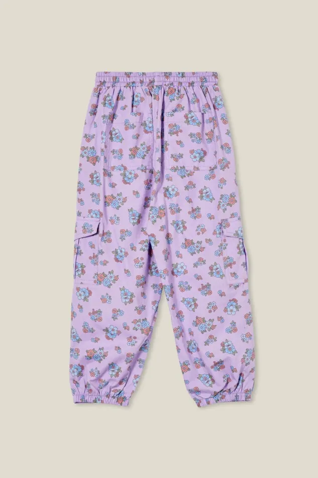 Girls 214 Leggings Pants and Jeans Cotton On Gia Woven Jogger Lilac Dropava Ditsy
