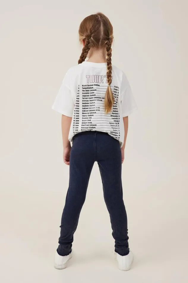 Girls 214 Leggings Pants and Jeans Cotton On Huggie Tights Navy Blazerwash