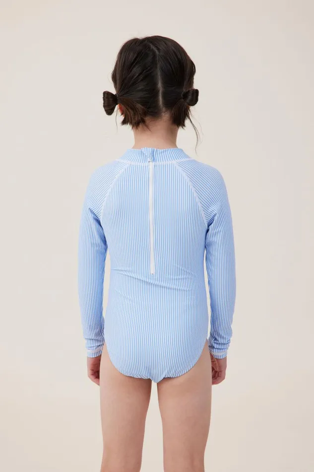 Girls 214 Swimwear Cotton On Lydia One Piece Dusk Bluebirdie Stripe