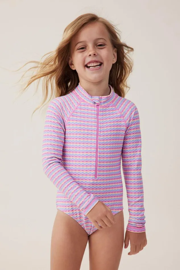 Girls 214 Swimwear Cotton On Lydia One Piece Multi Stripe