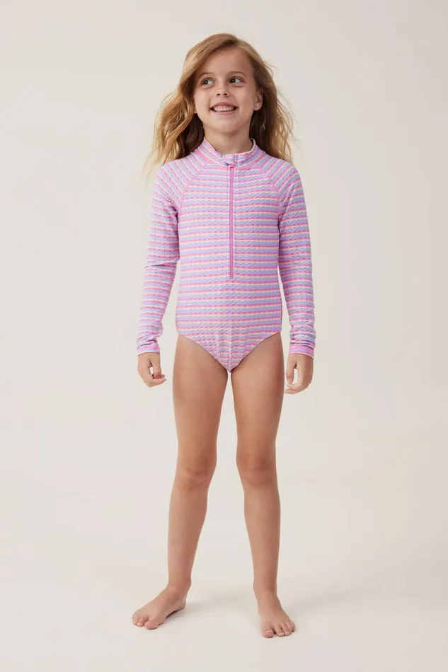 Girls 214 Swimwear Cotton On Lydia One Piece Multi Stripe