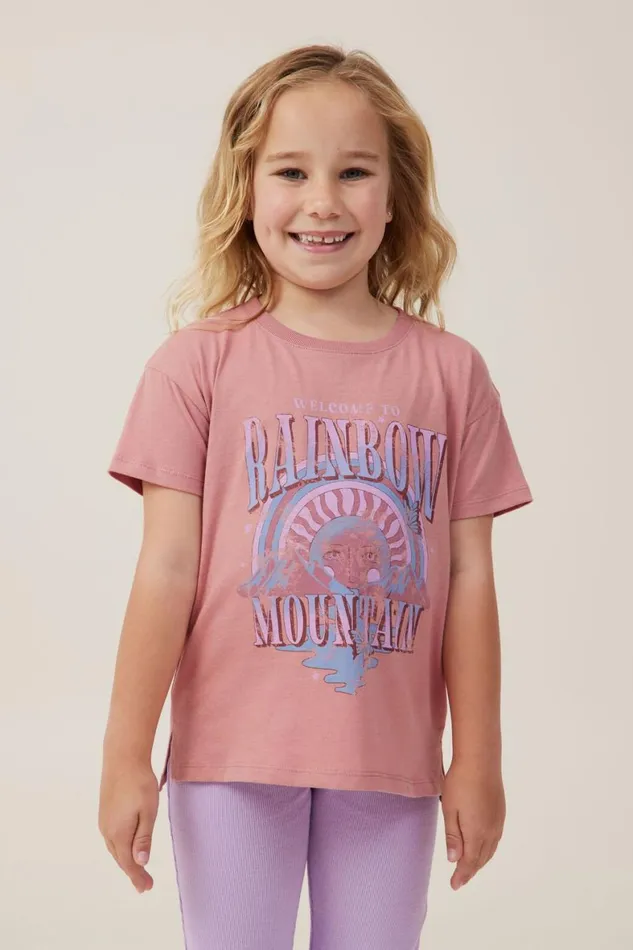 Girls 214 Tops and TShirts Cotton On Poppy Short Sleeve Print Tee Clay Pigeonrainbow Mountain Girls 214 Tops and TShirts Cotton On Poppy Short Sleeve Print Tee Clay Pigeonrainbow Mountain