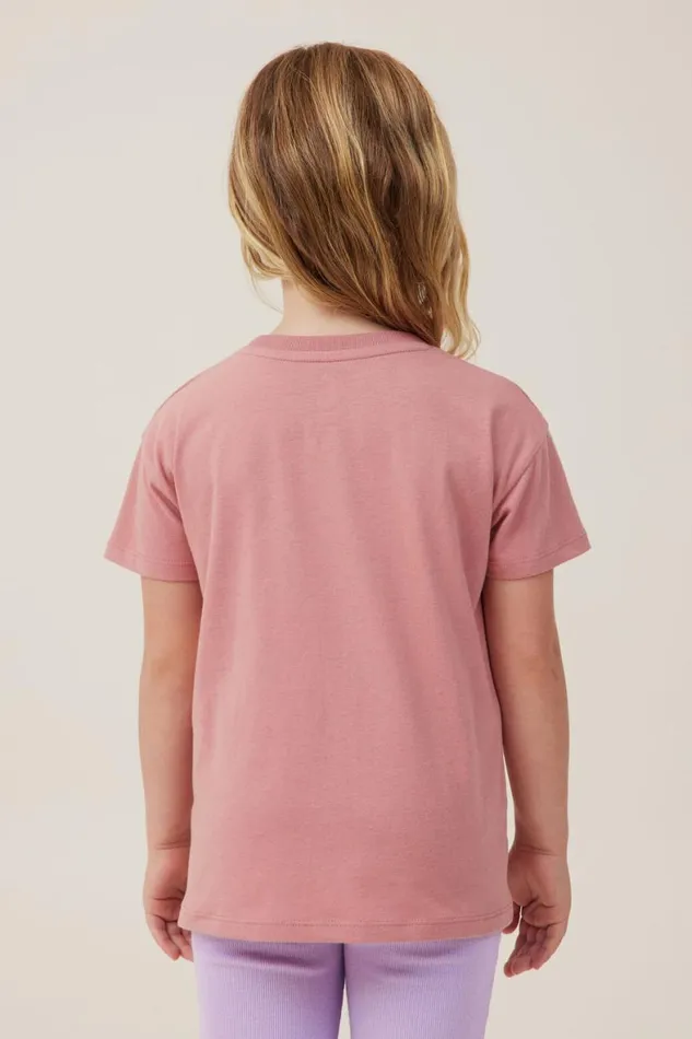 Girls 214 Tops and TShirts Cotton On Poppy Short Sleeve Print Tee Clay Pigeonrainbow Mountain