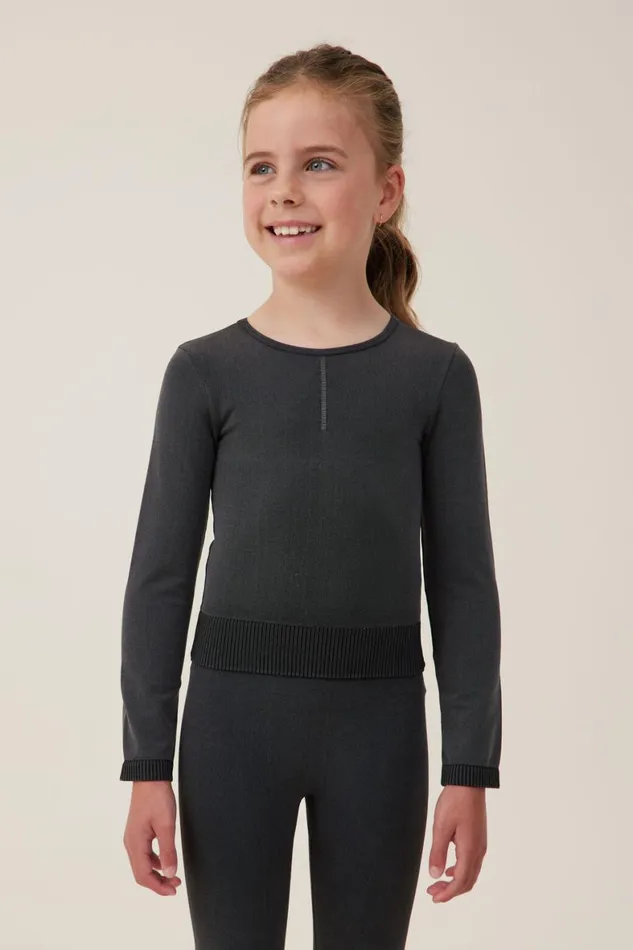 Girls 214 Tops and TShirts Cotton On Summer Long Sleeve Top Phantom Wash