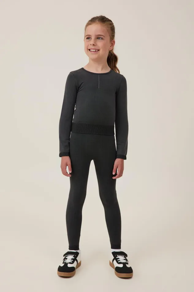 Girls 214 Tops and TShirts Cotton On Summer Long Sleeve Top Phantom Wash