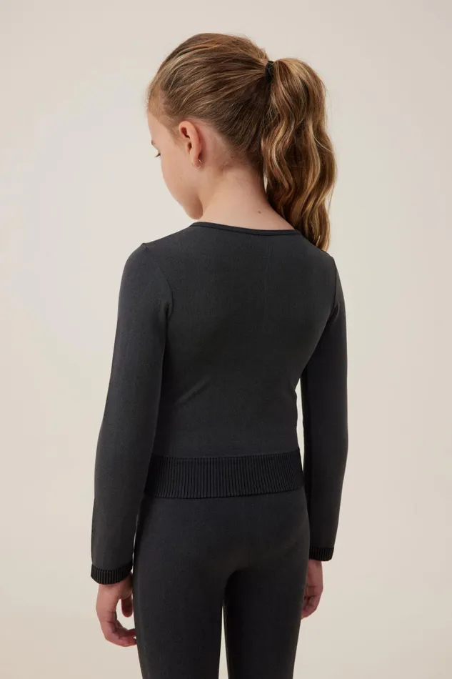 Girls 214 Tops and TShirts Cotton On Summer Long Sleeve Top Phantom Wash