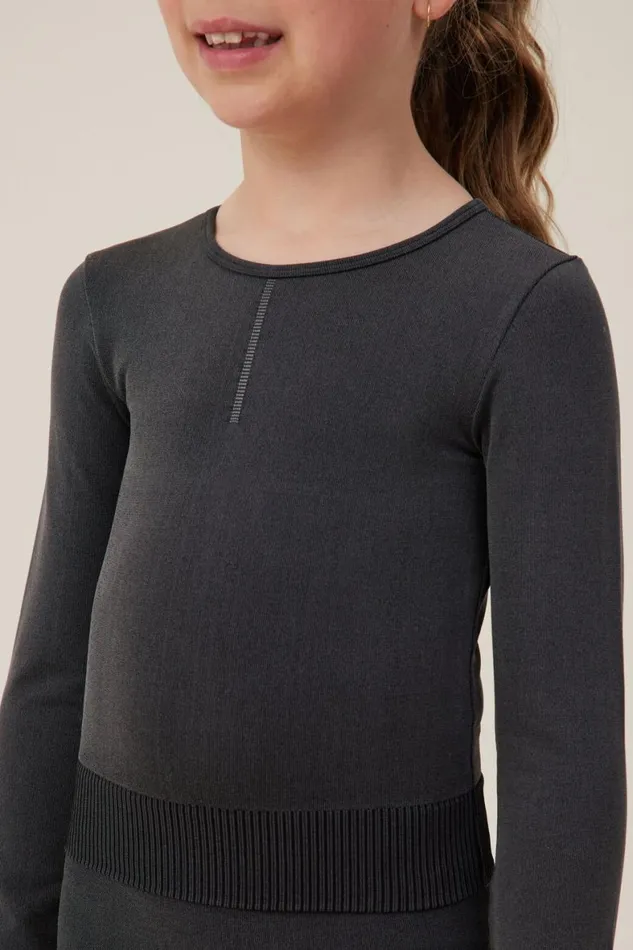 Girls 214 Tops and TShirts Cotton On Summer Long Sleeve Top Phantom Wash