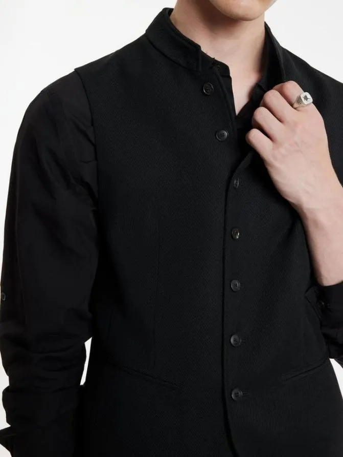 GLYNN VEST Black Clothing John Varvatos Suiting