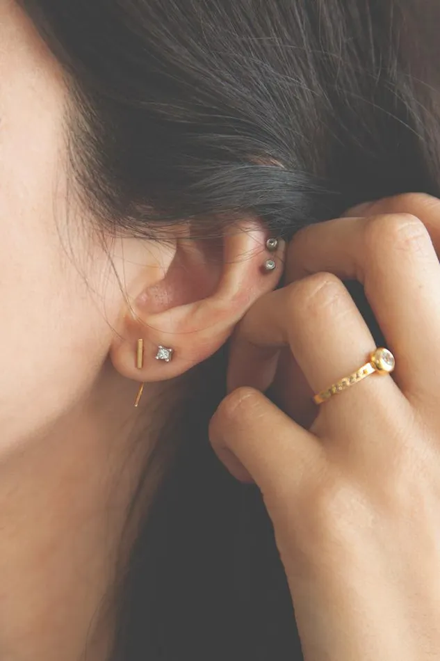 Gold Bar And Hook Earrings Women Chan Luu Earrings